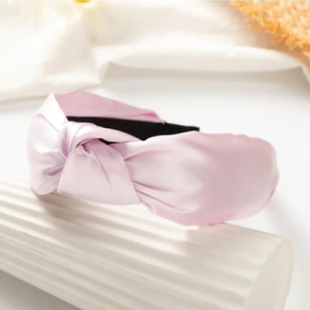 Lavender Satin Top Knot Headband